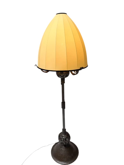 Art Deco Amsterdamse School Floor Lamp by Amsterdamsche Kunstsmederij, 1920s